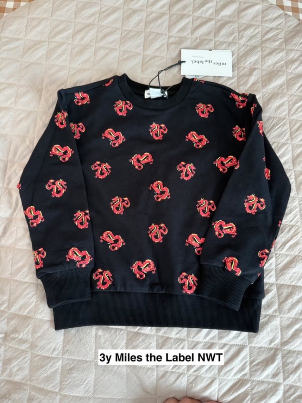 3Y Miles the Label Crewneck Pullover NWT